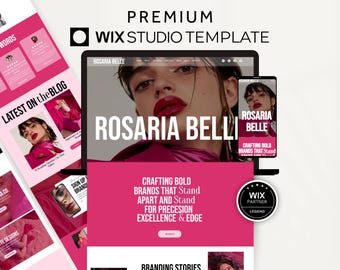 Bold Wix Studio Website Template for Coaches, Modern Wix Studio Template Agency, Luxury Wix Website for Brand Manager & Social Media Manager