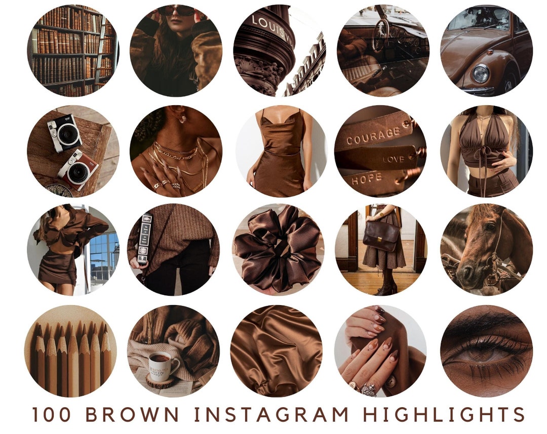 100 Brown Instagram Highlight Covers, Aesthetic Instagram Story ...