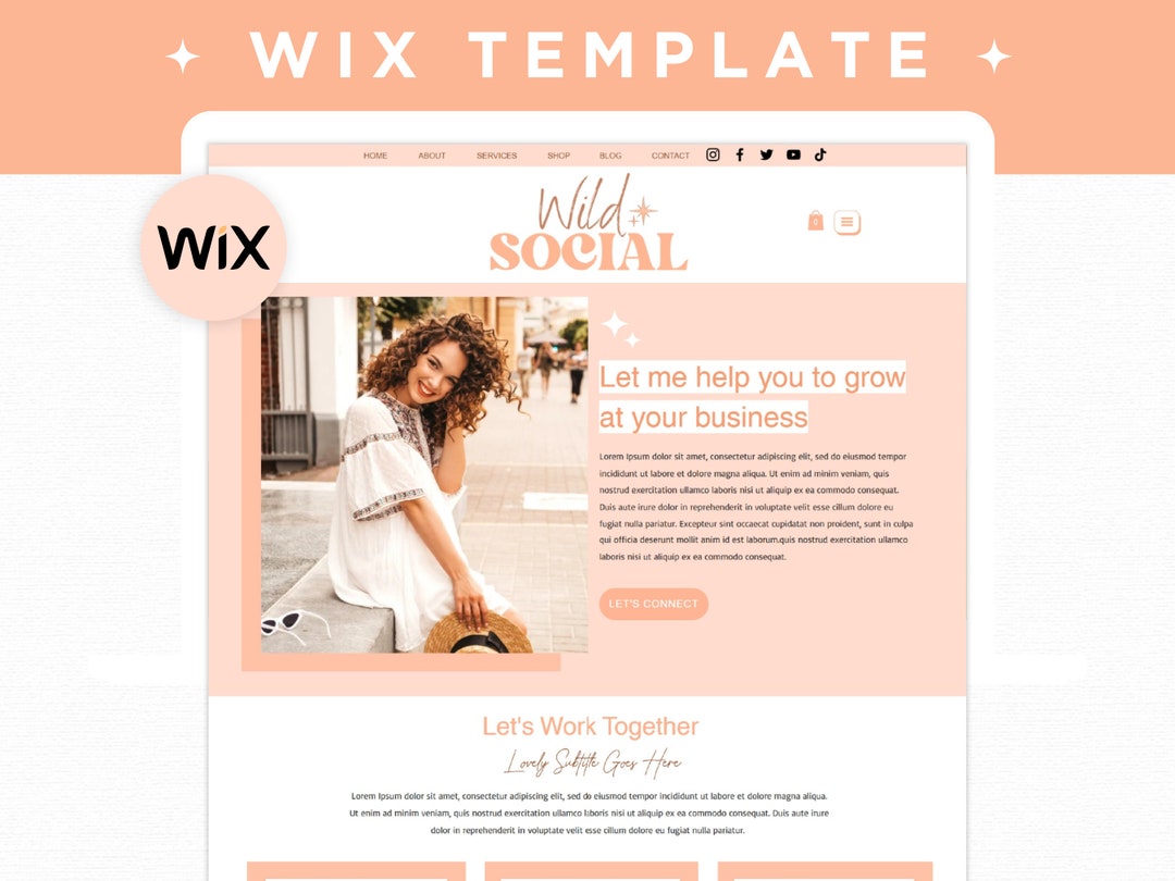 Wix Website Template Wix Social Media Manager Website Coaching Wix Website Template Wix Social Media Manager Website Coaching