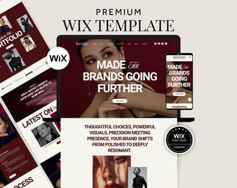 Bold Coaching Wix Website Template, Luxury Wix Design for Virtual Assistant, Website for Podcaster, Wix Template for Social Media Manager