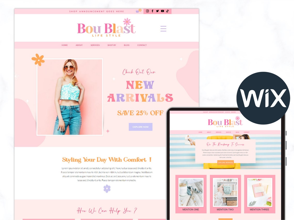 Wix site Template Coaching Wix site Theme Creative Wix Etsy