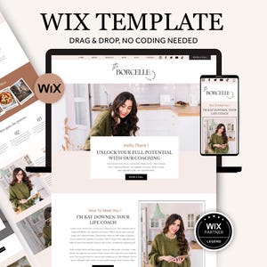 Coaching Wix Website Template, Modern Wix website for Consultants, Minimal Brand Manager Wix Template, Premium Boho Wix Website for Agency