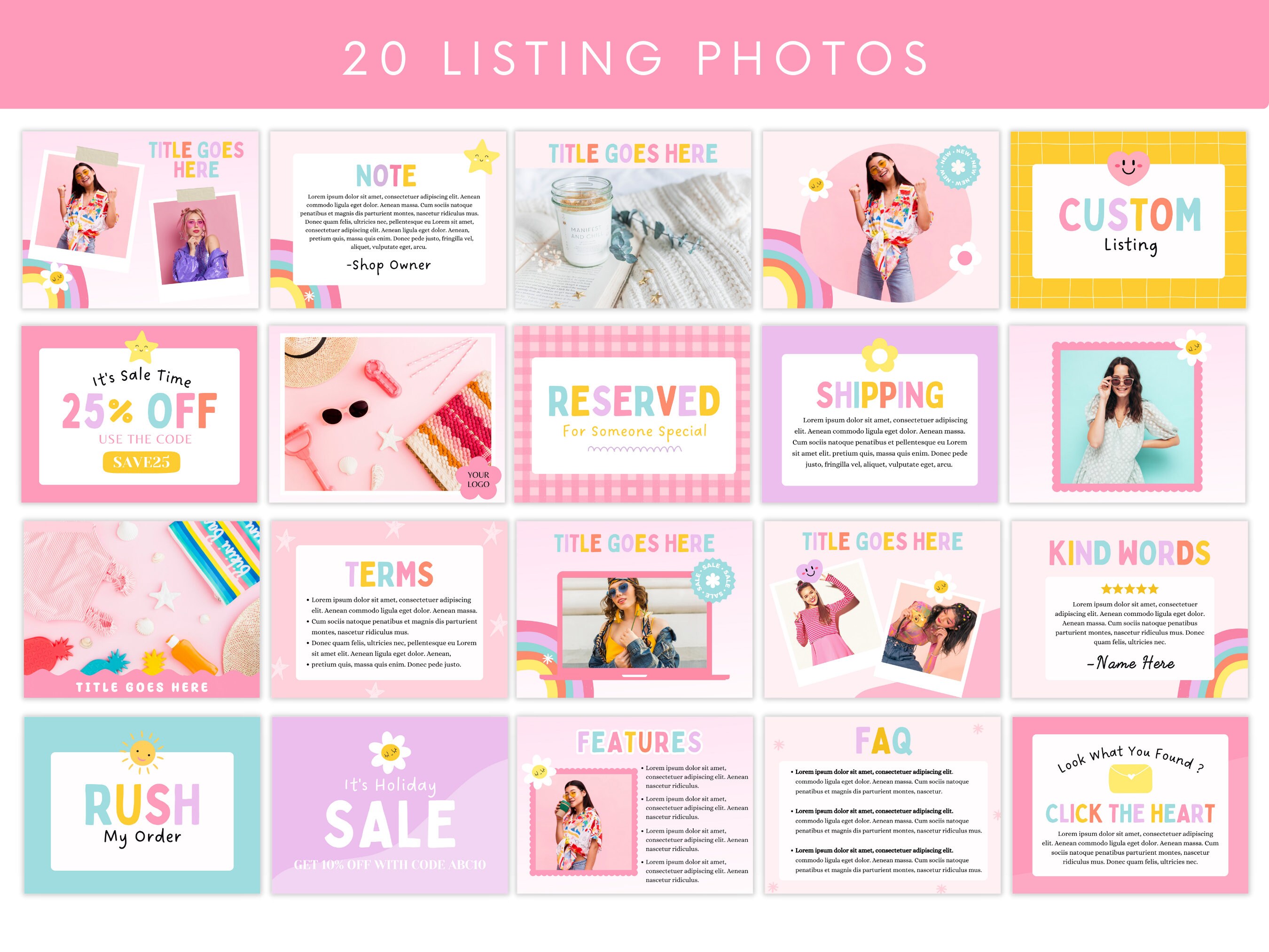 Etsy Shop Bundle Colorful Etsy Store Banner Templates Etsy Listing Etsy Shop Bundle Colorful Etsy Store Banner Templates Etsy Listing
