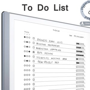 reMarkable To Do List - Hyperlinked version