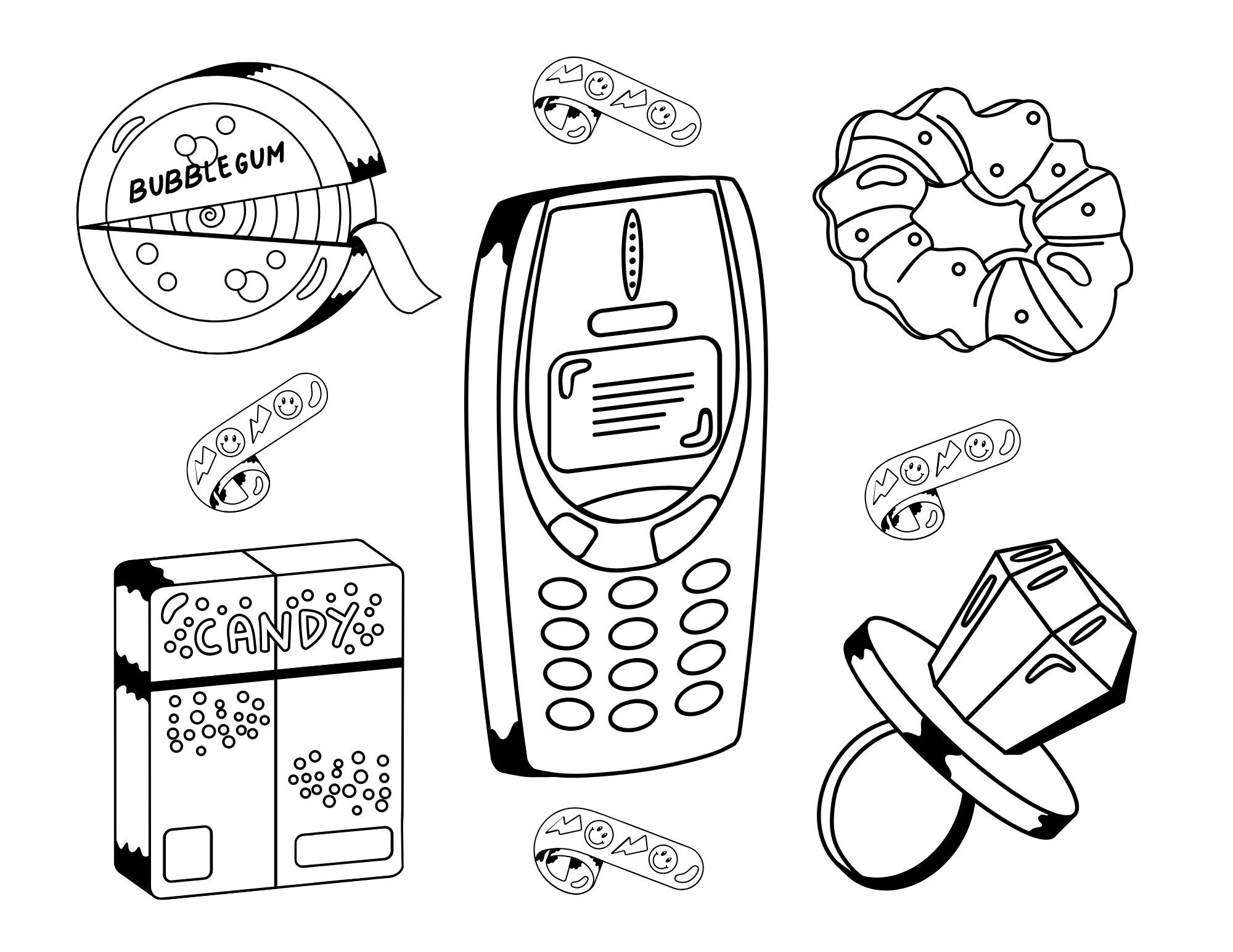 Printable 90s Coloring Pages