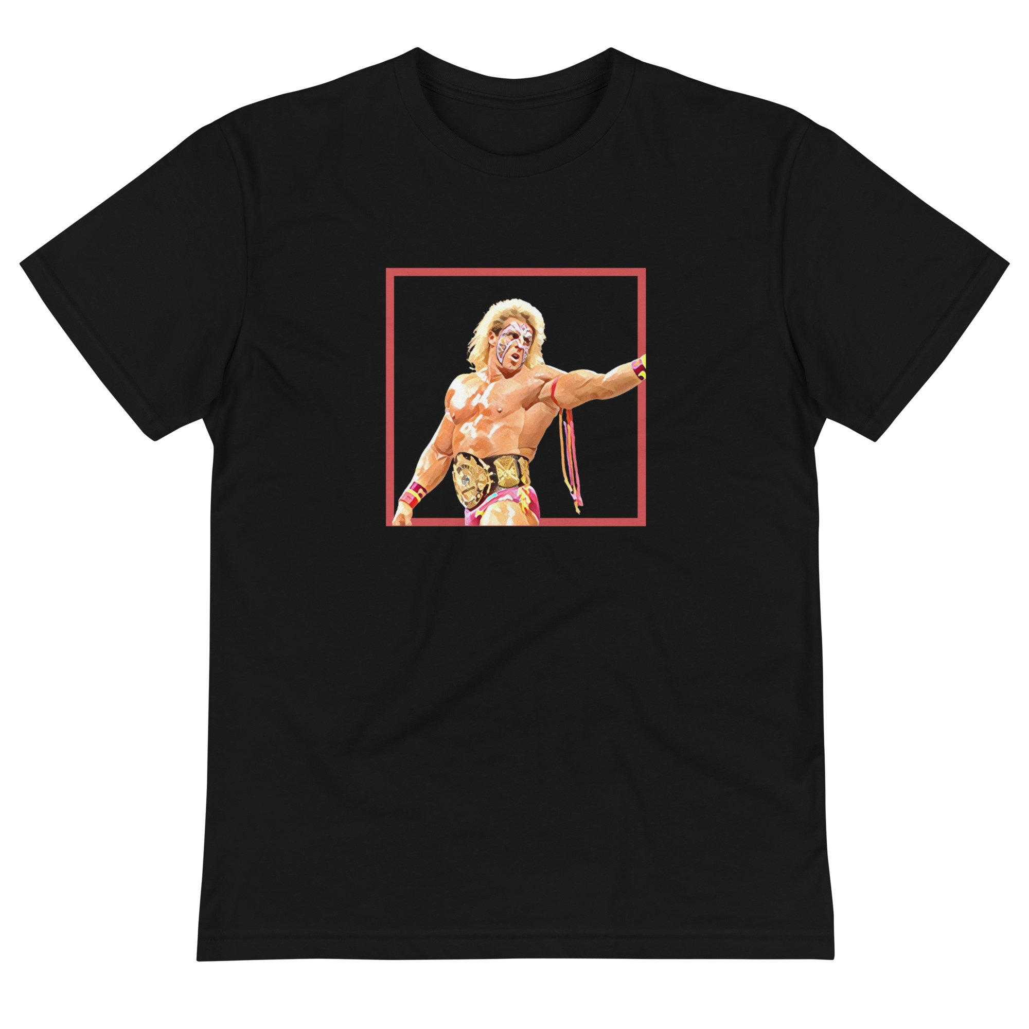 Illustriertes Ultimate Warrior Nachhaltiges T-Shirt, WWF, 90er, 80er Jahre, Illustriertes Ultimate Warrior Nachhaltiges T-Shirt, WWF, 90er, 80er Jahre,