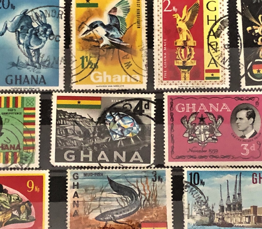 Ghana - Africa -mixture of Stamps From 1950s to 1960s - All Used - Etsy UK