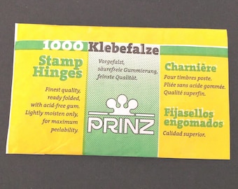 Prinz Stamp Hinges: 1000 Ready Folded Hinges, Unopened Packet