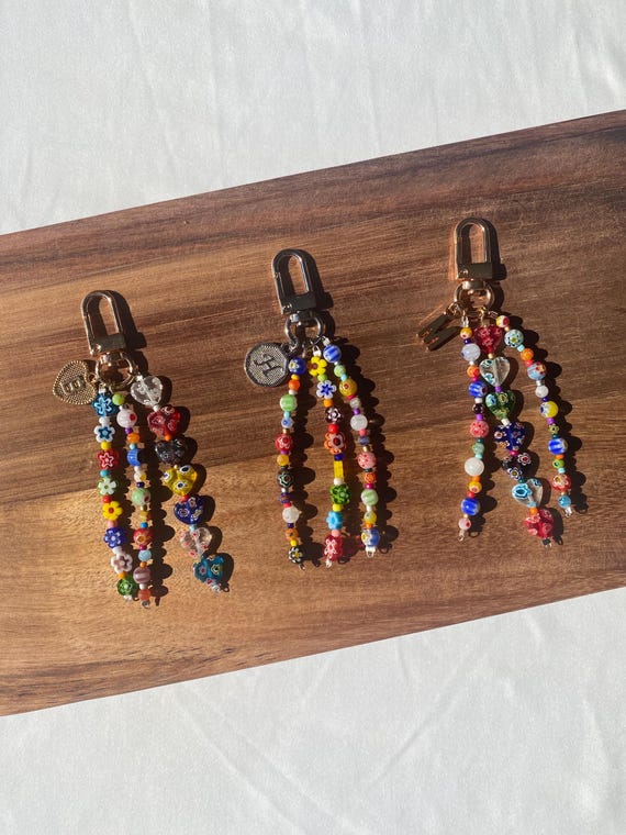 Custom Beaded Bag Charm, Bag Accessory