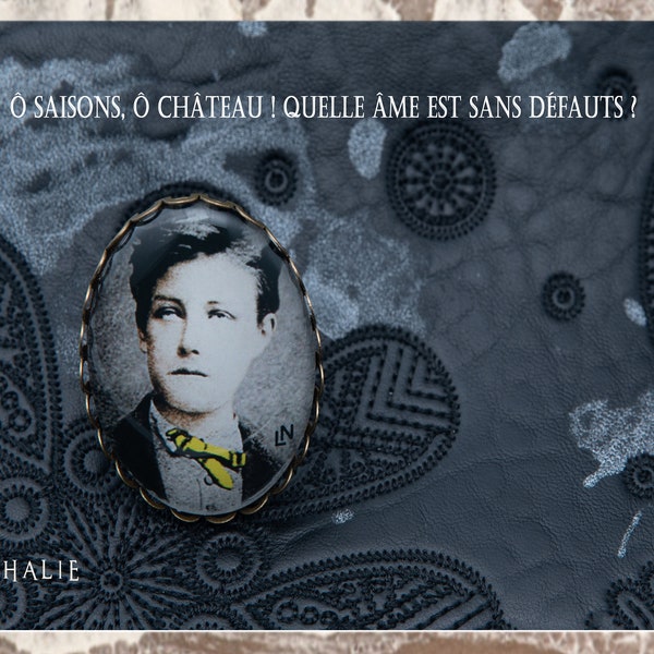 Grande bague bronze littéraire Arthur Rimbaud Poésie " Délires ll " Collection : Une saison en enfer