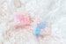 pink and blue sakura pencil eraser | cherry blossom journaling write pen decor gift school office supplies flower kawaii aesthetics cute art 