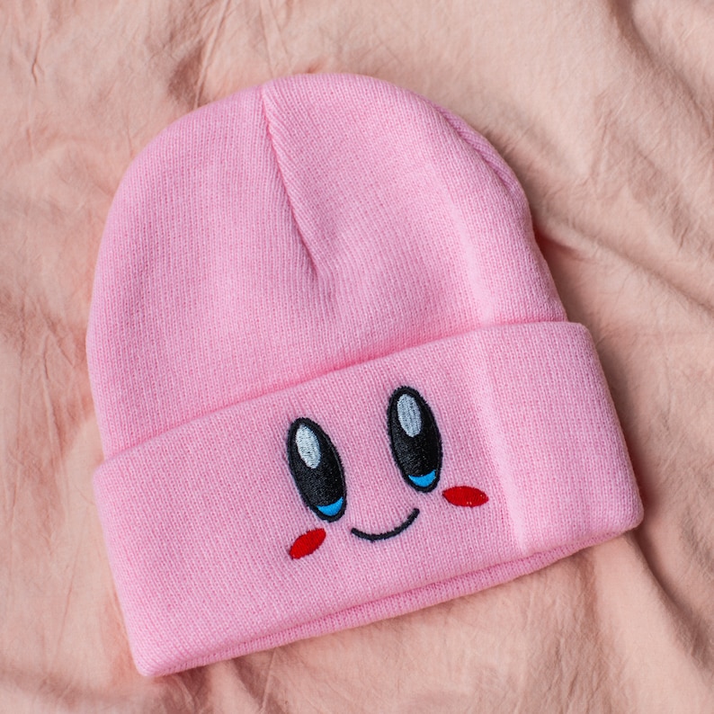 Pink Poyo Soft Beanie (One Size) | kawaii cute outfit clothing anime gaming japan gift winter warm hat art winter holiday accessories 