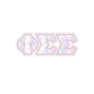 Phi Sigma Sigma Pastel Tie-Dye Pattern Letter Sticker