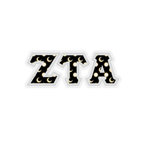 Zeta Tau Alpha Sun and Moon Pattern Letter Sticker