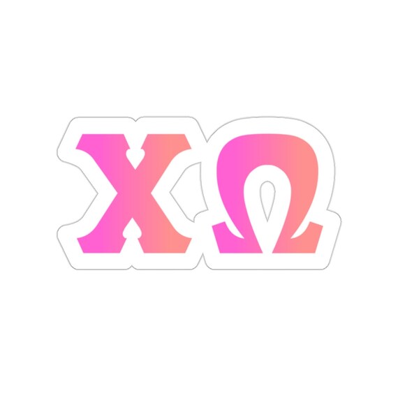 mocigoma♡ Chi Omega Bubble Gum Pattern Letter Sticker - Etsy Canada