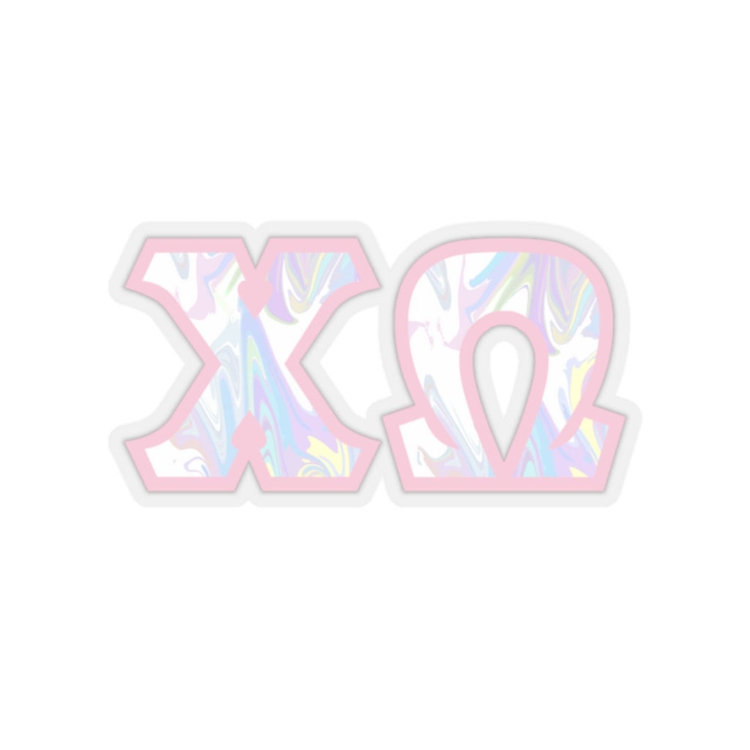 Chi Omega Pastel Tie-dye Pattern Letter Sticker - Etsy