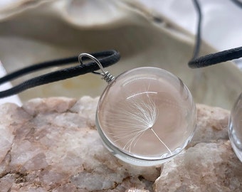 Real Dandelion Make A Wish Necklace One Seed