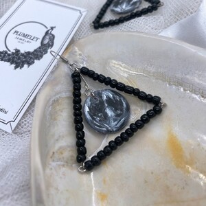 Hand Painted Full Moon Earrings