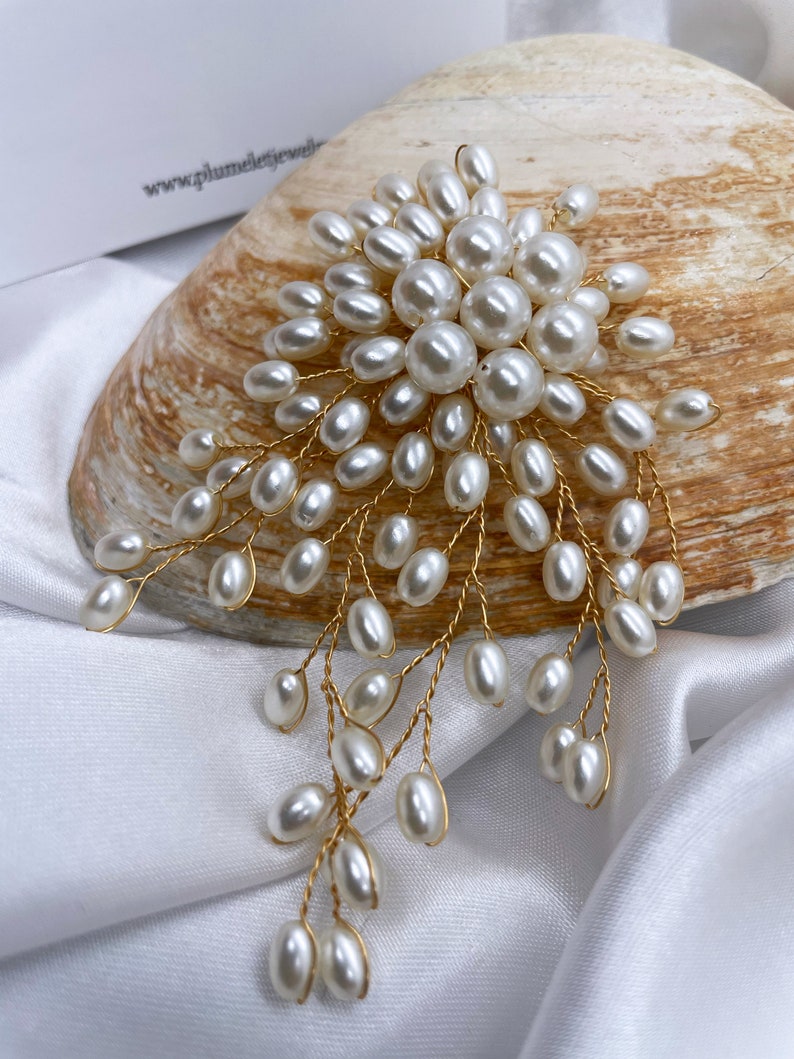 Faux Pearl Delicate Brooch image 2