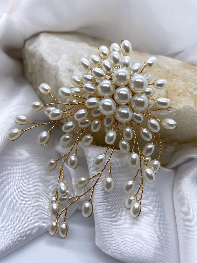 Faux Pearl Delicate Brooch image 8