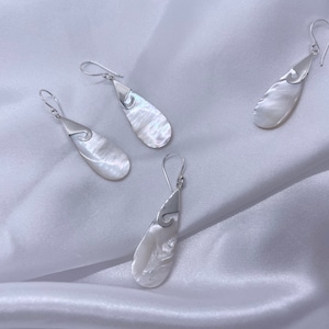 925 Sterling Silver Drop Shells Earrings