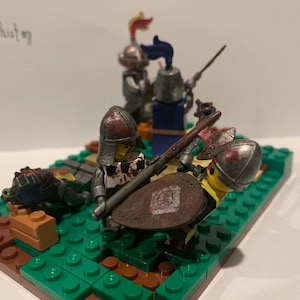 Medieval battle diorama, "the frontiers of battle." made with genuine LEGO® (Poitiers, Agincourt, Crecy.)