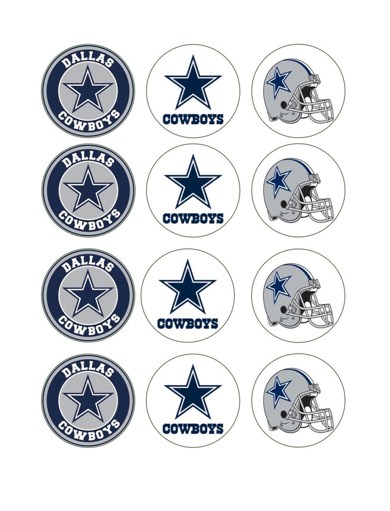 Dallas Cowboy Cupcake Topper/ EDIBLE IMAGE | Etsy
