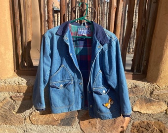 flannel lined denim jacket