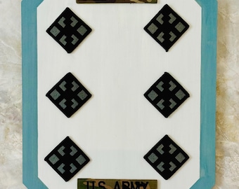 Patch Holder Plaque, Patches, Military, Blue Line, Patch Organizer