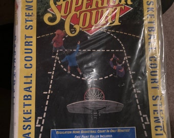 Superior Court Basketball Court Stencil Vintage 1994 New  FREE SHIPPING