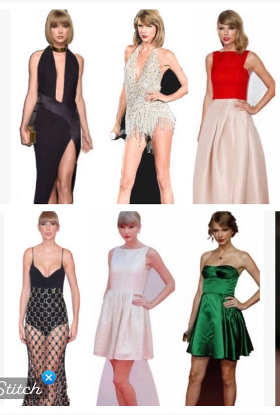 Taylor Swift in Gold Dress Celebrity Cutout