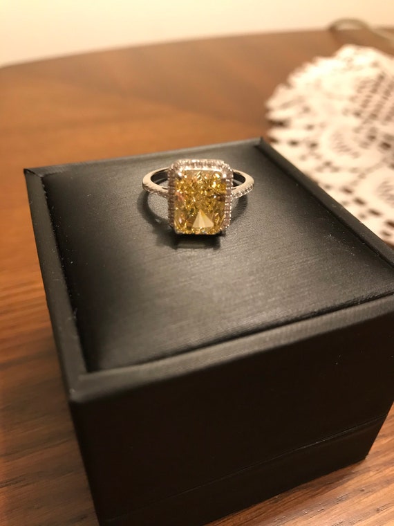 925 silver ring with yellow stone discount