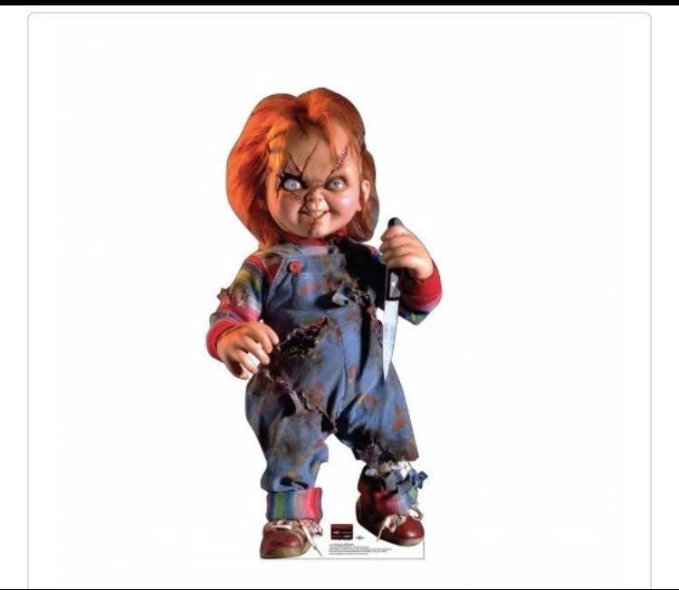 Chucky Doll With Knife Cardboard Cutout FREE SHIP -  Israel