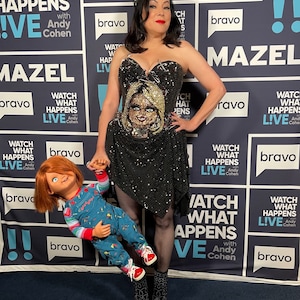 Jennifer Tilly with Chucky Doll Life Sized Cardboard Cutout image 1