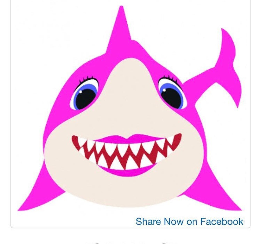 Pink Baby Shark Cardboard Cutout FREE SHIP - Etsy