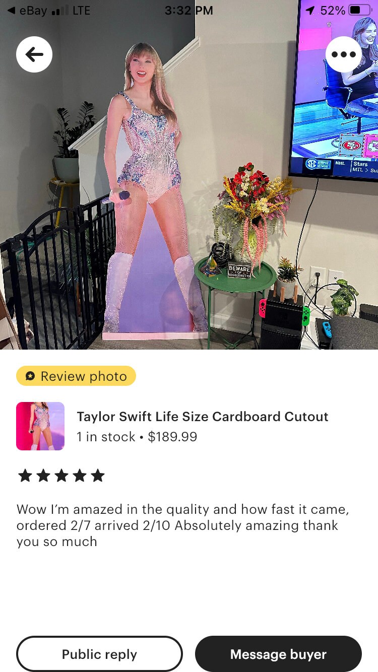 Taylor Swift Life Size Cardboard Cutout Etsy