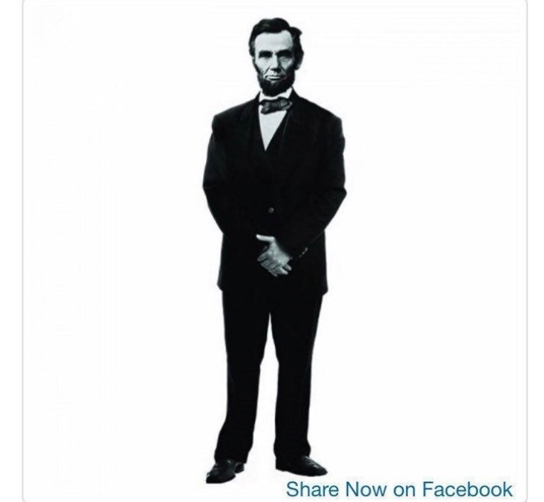 Abe Lincoln Cardboard Life Sized Cutout Free Shipping - Etsy