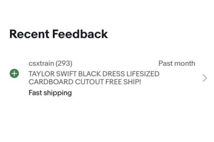 Taylor Black Dress Swift Star Mini Cardboard Cutout 95cm