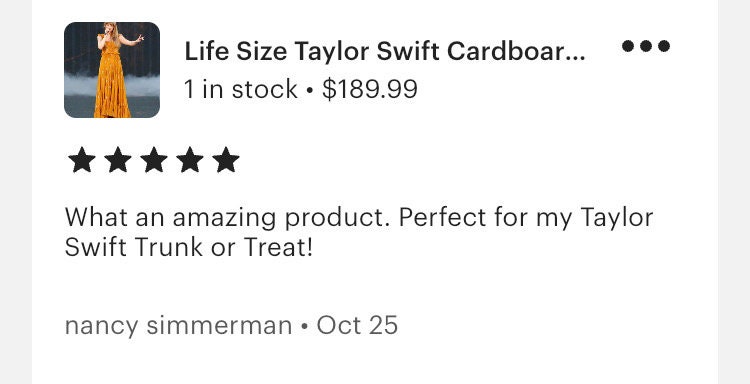 Life Size Taylor Swift Cardboard Cutout 