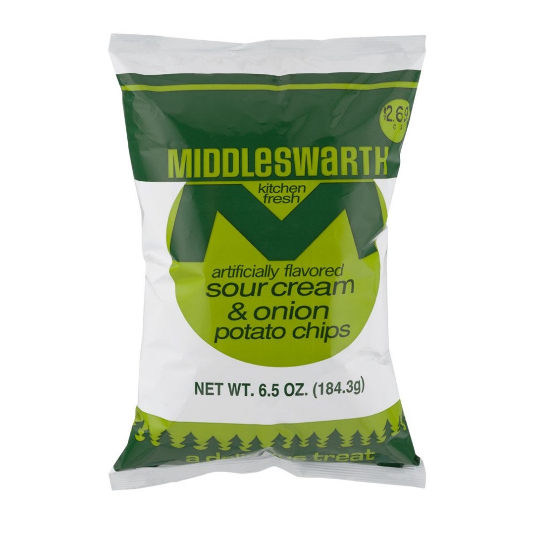 Middleswarth Kitchen Fresh Potato Chips Sour Cream and Onion Flavored 6