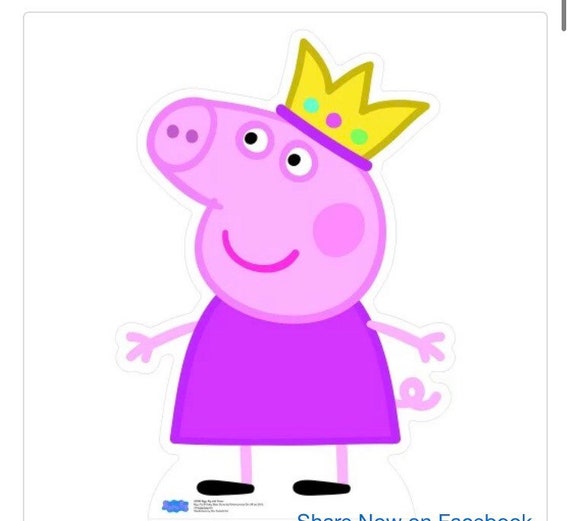 Princess Peppa Pig Cardboard CUTOUT FREE SHIP Etsy