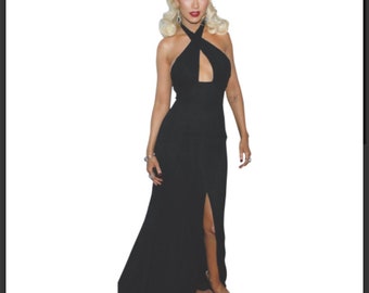 Christina Aguilera Black Dress LIFE SIZE Cardboard Cutout
