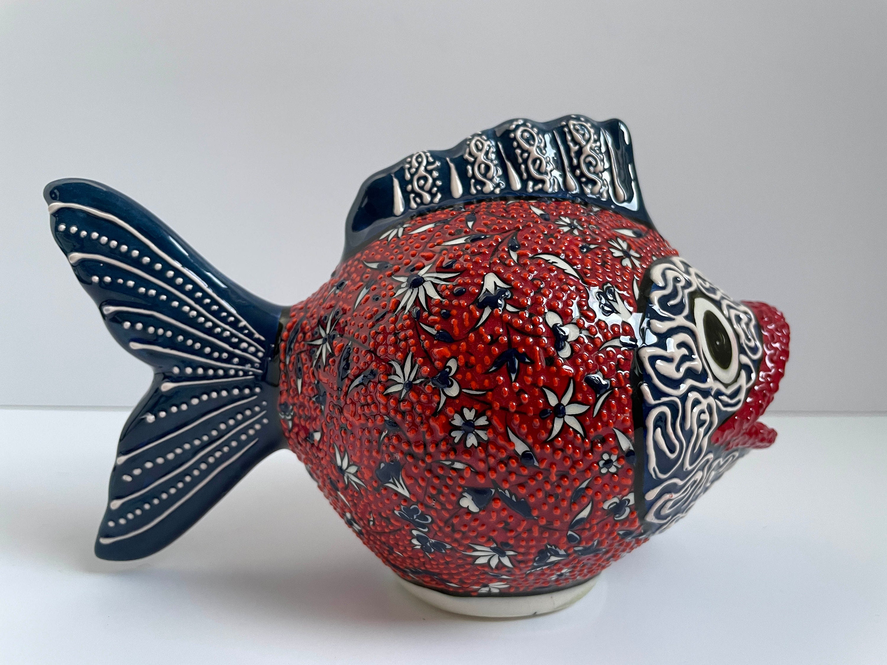 Ceramic Fish, Cini Fish Trinket, Handmade Ceramic Fish, Christmas