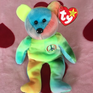 Rare TY Peace Beanie Baby - Etsy