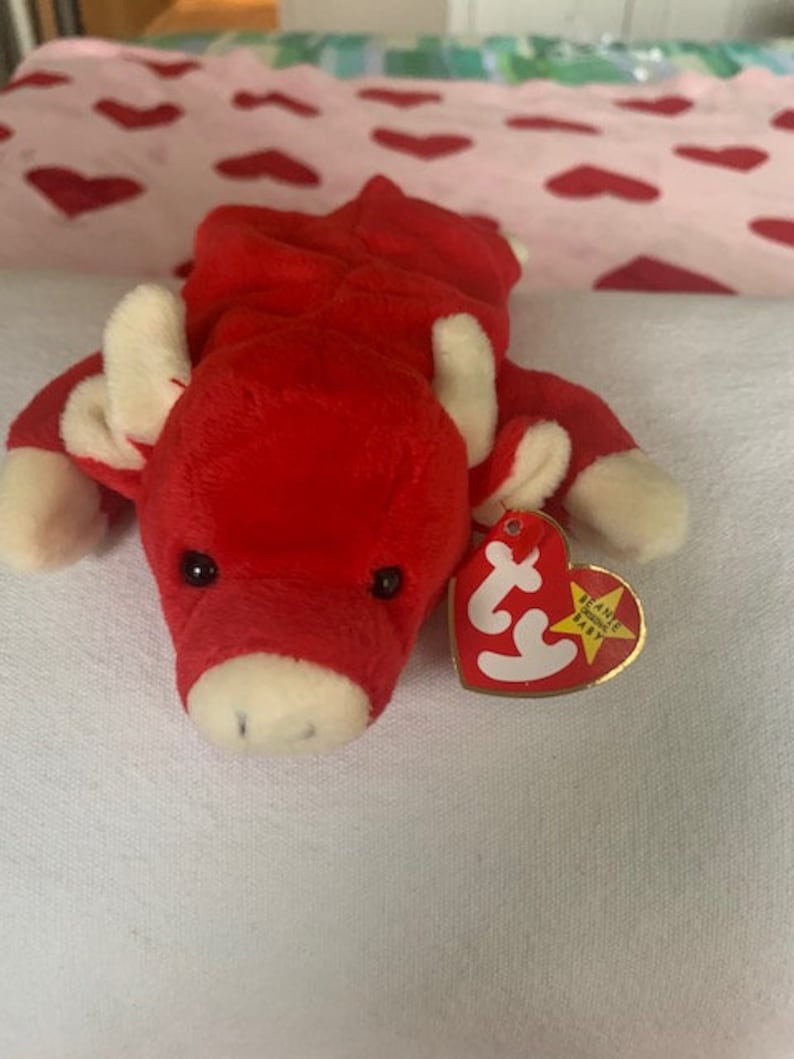 Snort, the Red Bull Beanie Baby - Etsy