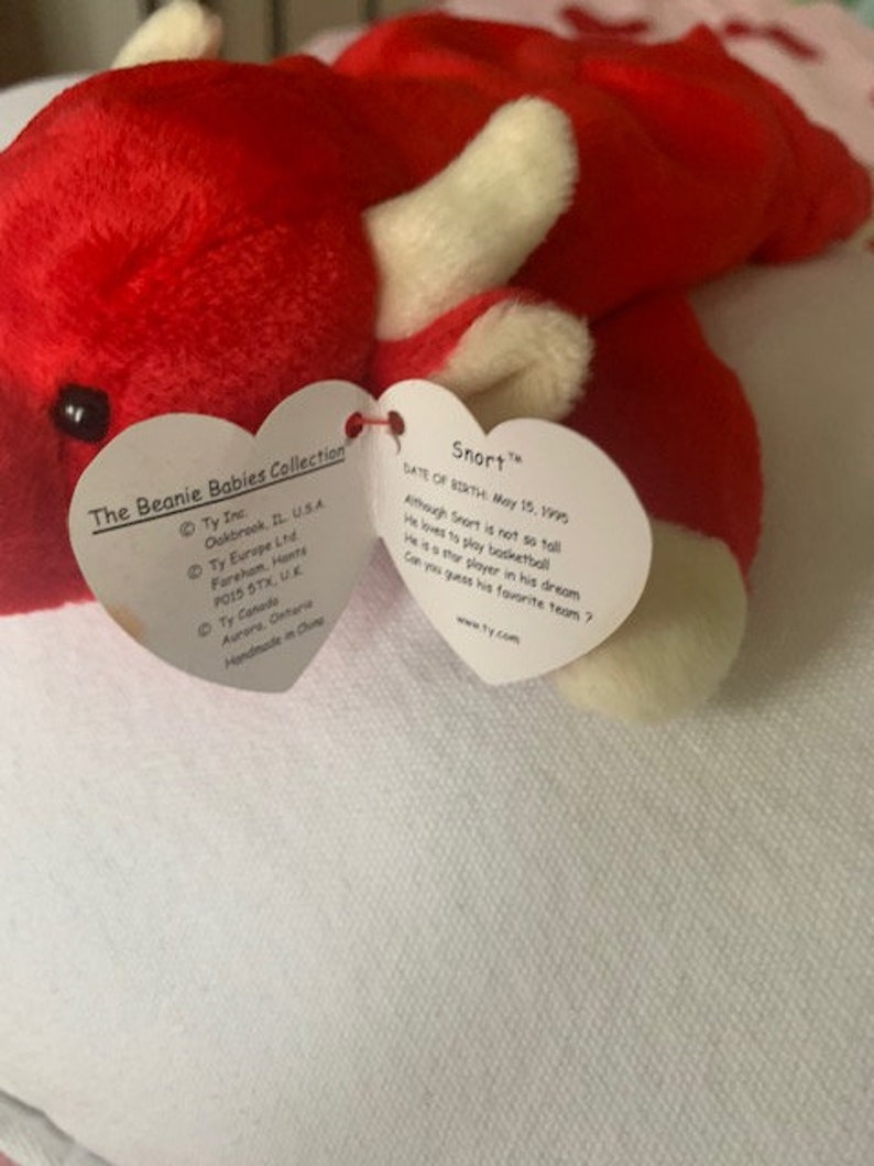 Snort, the Red Bull Beanie Baby - Etsy