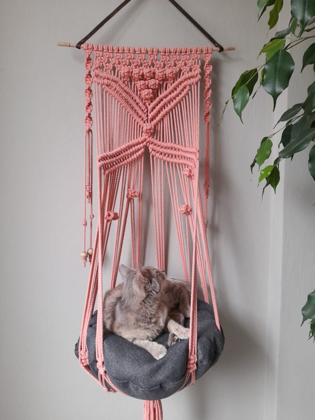 Handmade Macrame Cat Hammock Etsy