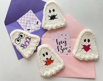 Cute Ghost Mug Rug, Halloween Mug Rug , Boo! Coaster, Spooky Mug Rug, Pumpkin Coaster