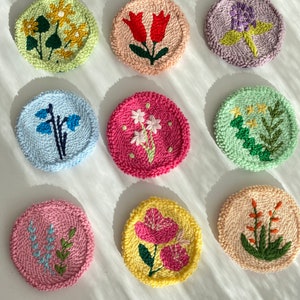 Kaffee und Tee Untersetzer, Stanznadel, Lieblings Geschenk, Handgemachter Schmuck Teppich, Blumen Untersetzer