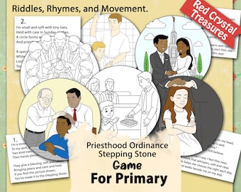Priesthood ordinances, stepping stone game, for Come Follow Me, Primary